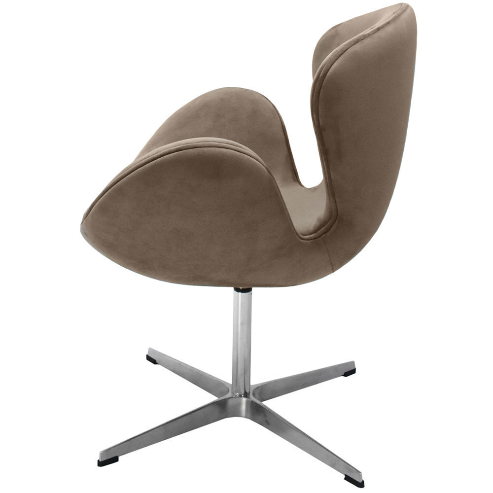 Кресло SWAN CHAIR латте, искусственная замша Bradex Home FR 0656