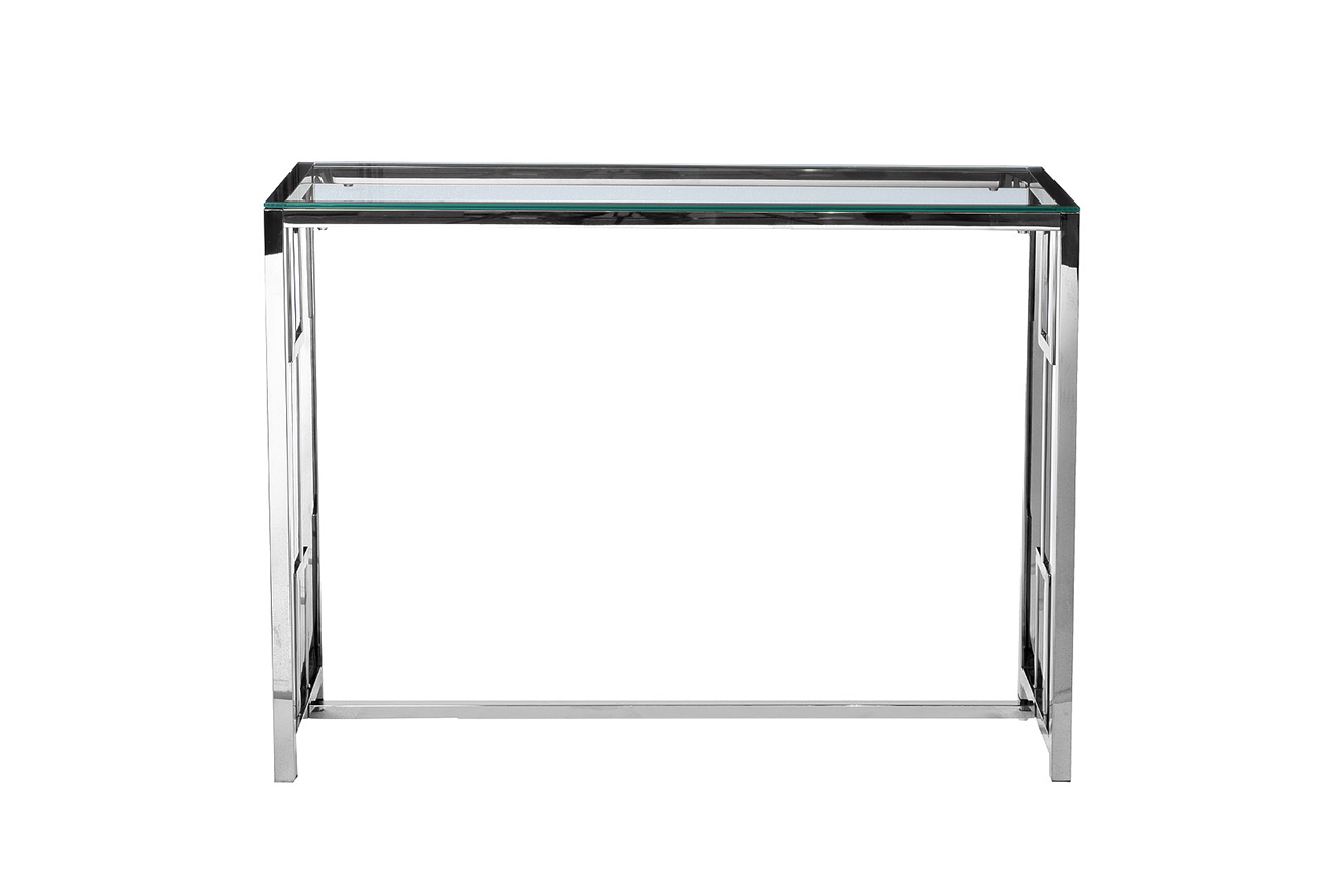 Консоль прозрачное стекло/хром Garda Decor 47ED-CST072