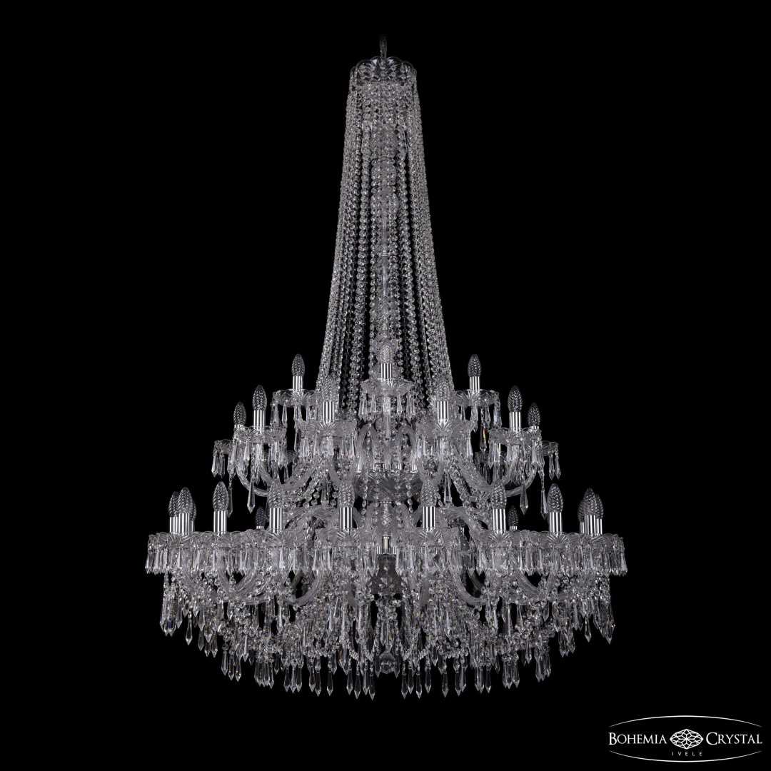 Люстра хрустальная 1403/20+10+5/400/h-164/2d Ni