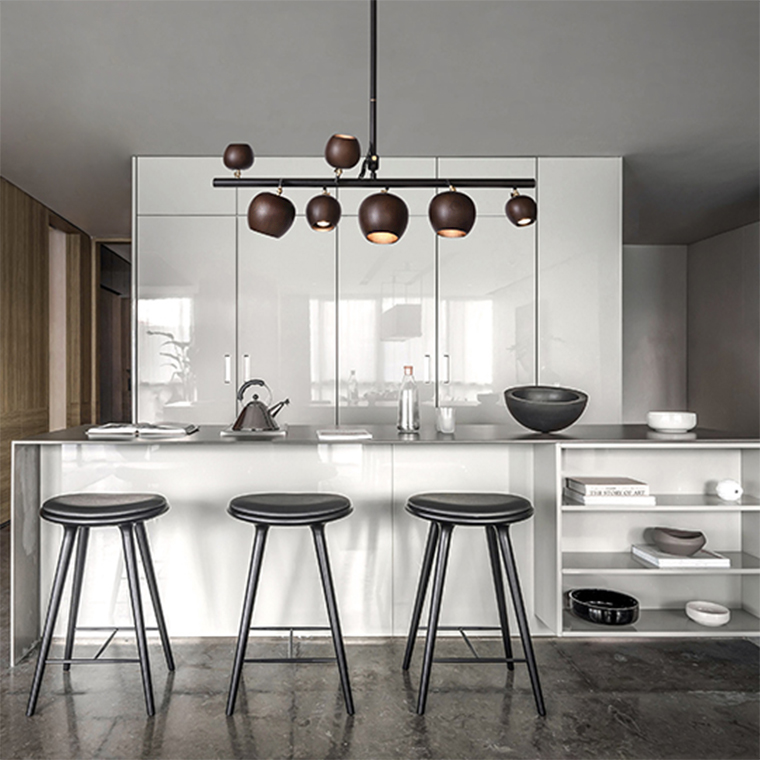 Подвесной реечный светильник CONNY L7 Light brown ball by ImperiumLoft