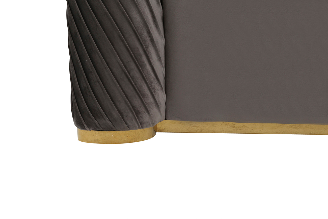 Диван Geneve трехместный велюровый темно-серый Garda Decor 102AN-DIV-9163-TSE