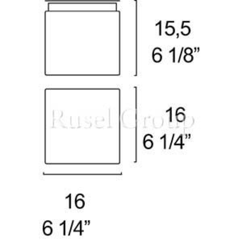 Настенно-потолочный светильник Leucos CUBI P-PL16 PARETE/SOFFITTO (ITRE)
