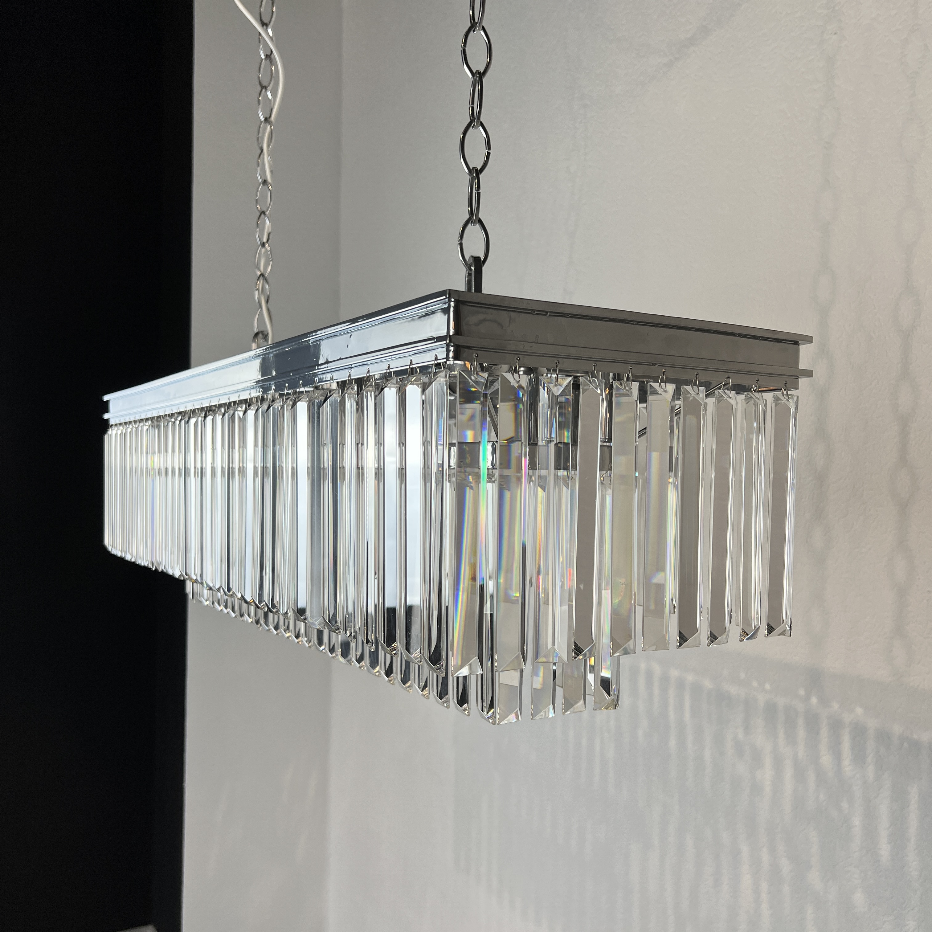 Люстра RH 1920S ODEON CLEAR GLASS FRINGE chrome 100 by ImperiumLoft