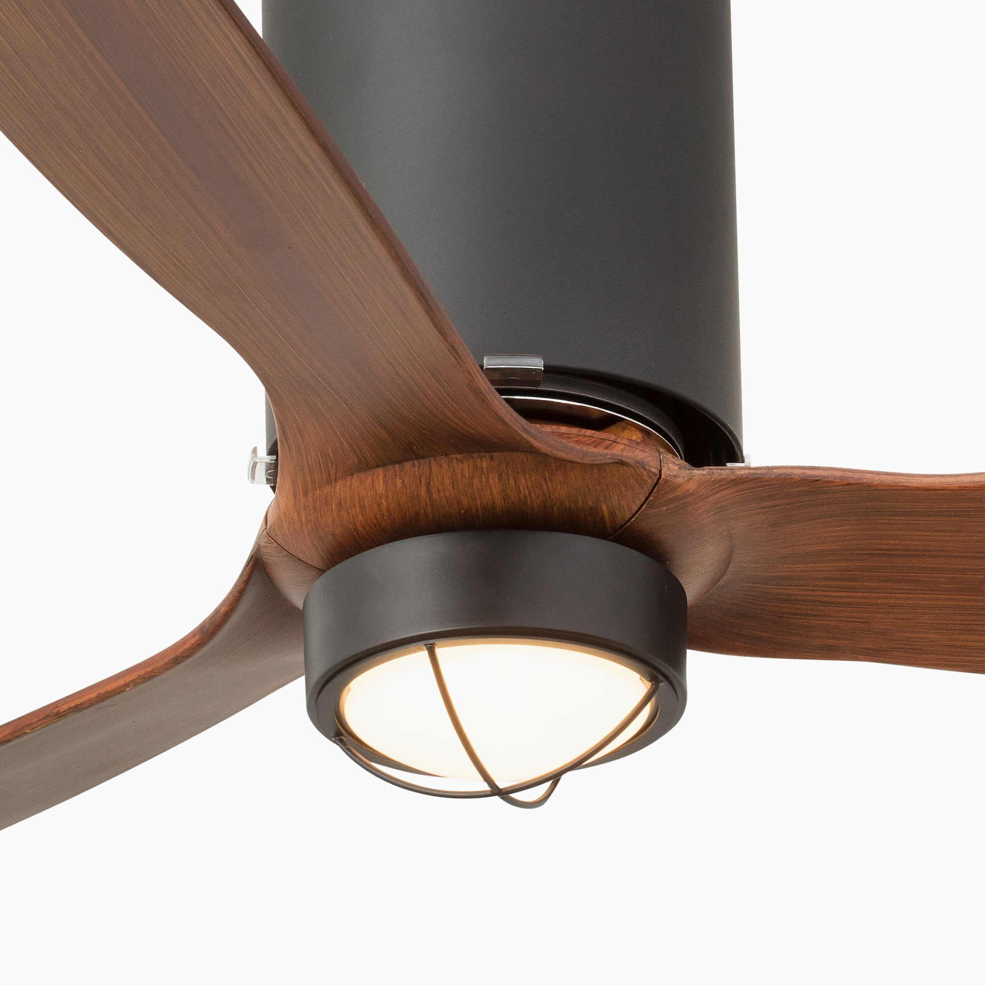 Потолочный вентилятор Mini Tube Fan LED мат. белый/деревянный Faro
