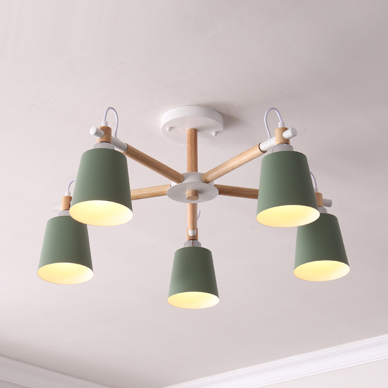 Люстра на штанге VARDA 5 lamps Green by ImperiumLoft
