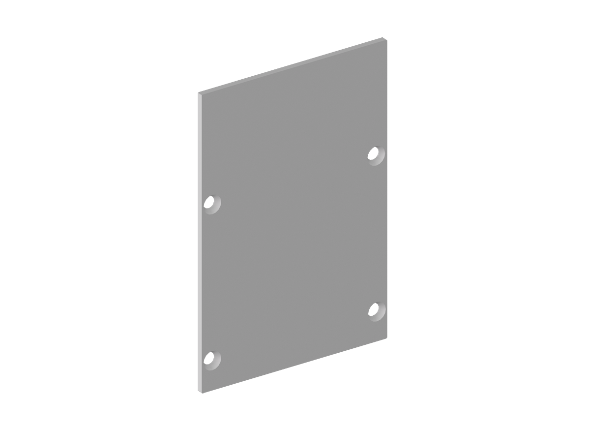 Боковая  глухая заглушка для профиля Donolux DNCAP18516Alu