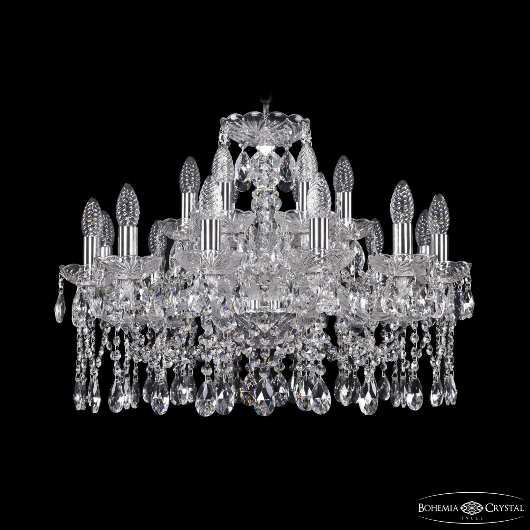 Люстра хрустальная 1413/12+6/220 Ni