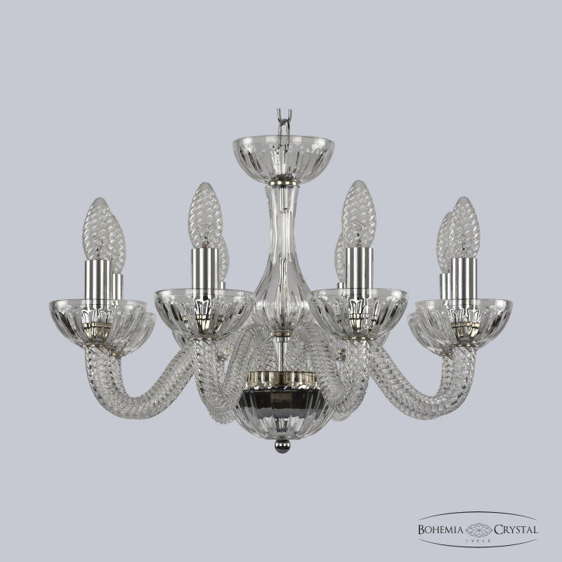 Подвесная люстра Bohemia Ivele Crystal 1310/8/165 Ni Cl/Clear/M-1H