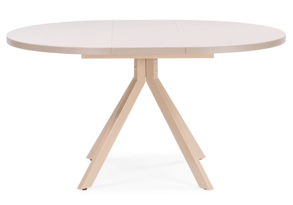 Стол стеклянный Woodville Веллор 100(135)х100х78 капучино 502175