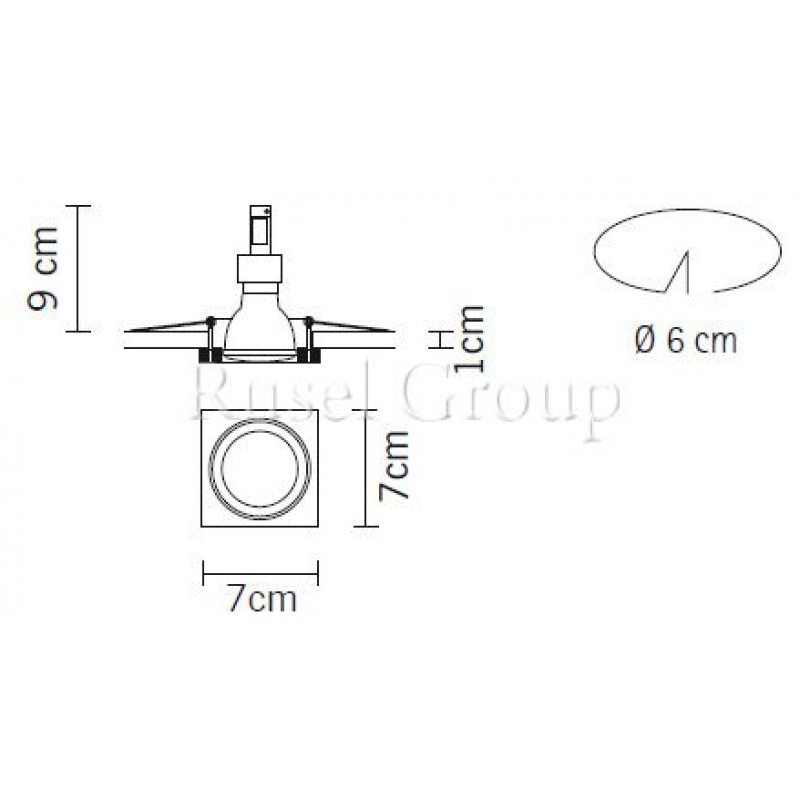 Встраиваемый светильник Fabbian Venere D55 F57 01