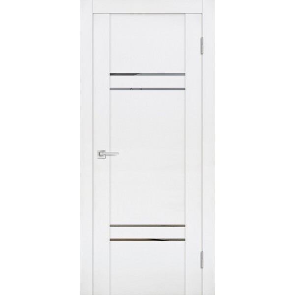 Межкомнатная дверь Graf PST-5 Зеркало тонированное белый бархат (2000 х 900)