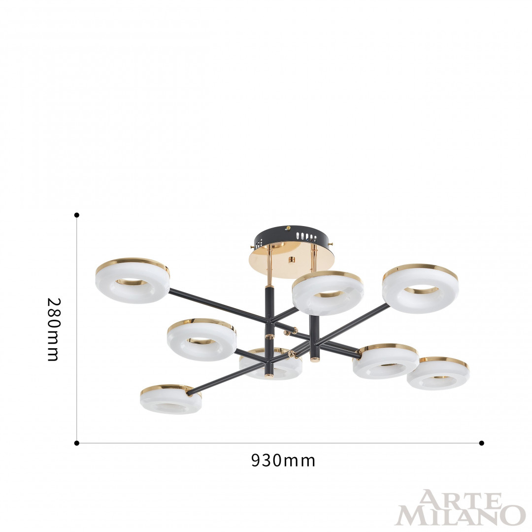 Светильник светодиодный 272999/8 BK/GD Arte Milano