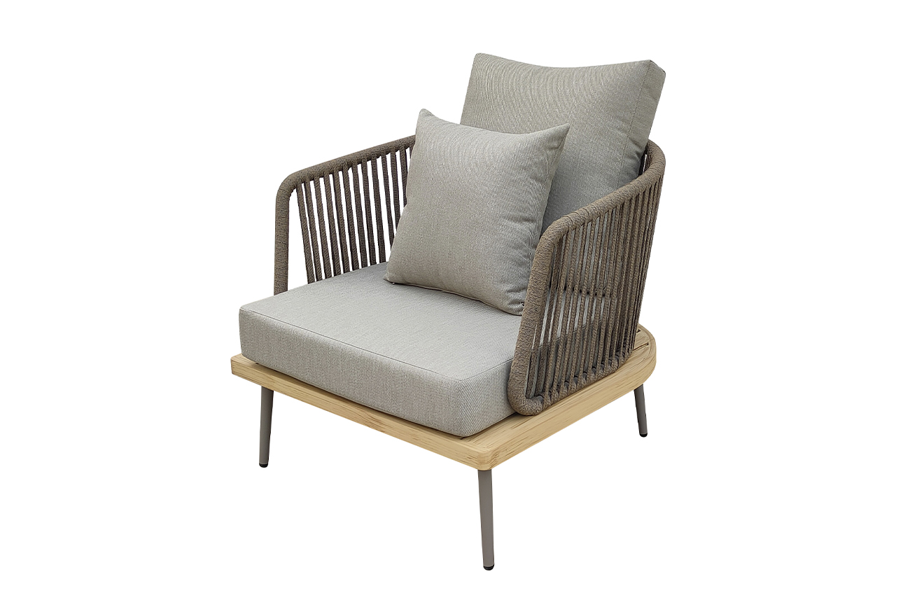 Кресло Bayley уличное серое Garda Decor 129KN-03041