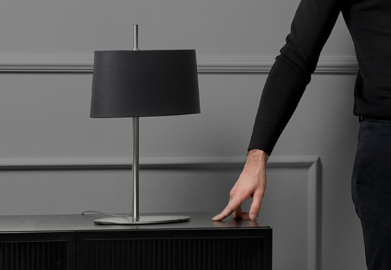 Настольная лампа Ona никель - черный абажур Aromas del Campo