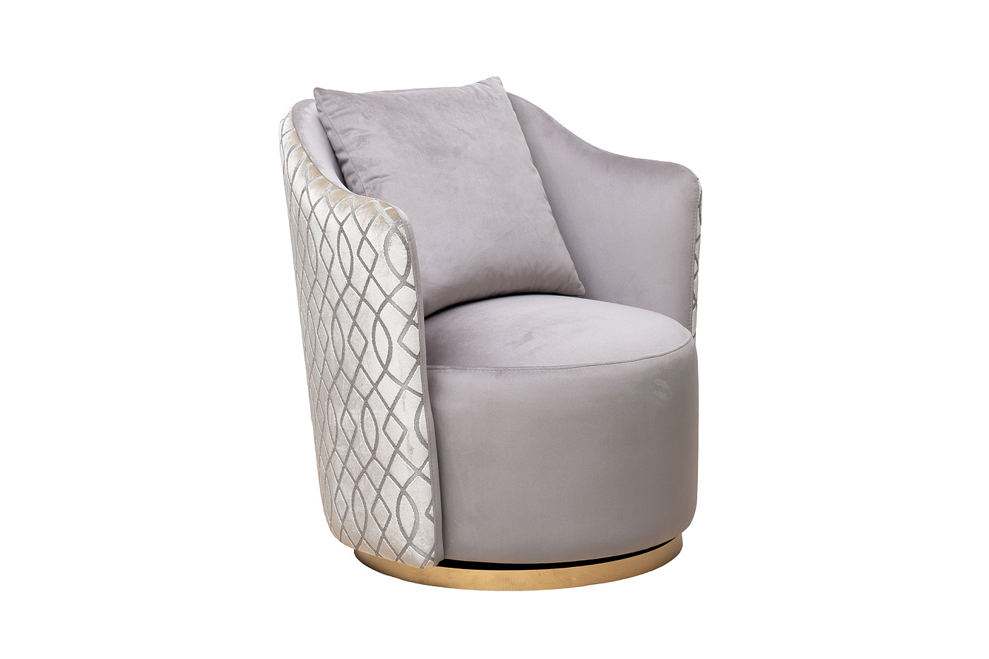 Кресло Verona вращающееся велюровое с принтом Garda Decor VERONA-Colt032+Melody