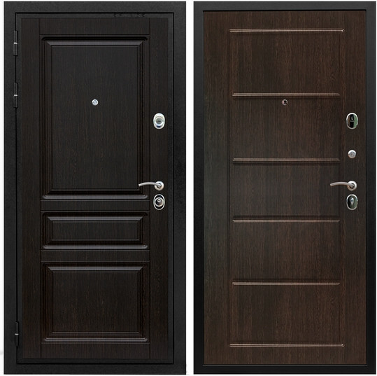 Дверь входная Graf Премиум-Н МДФ 16 мм ФЛ-243 Венге / МДФ 6 мм ФЛ-39 Венге