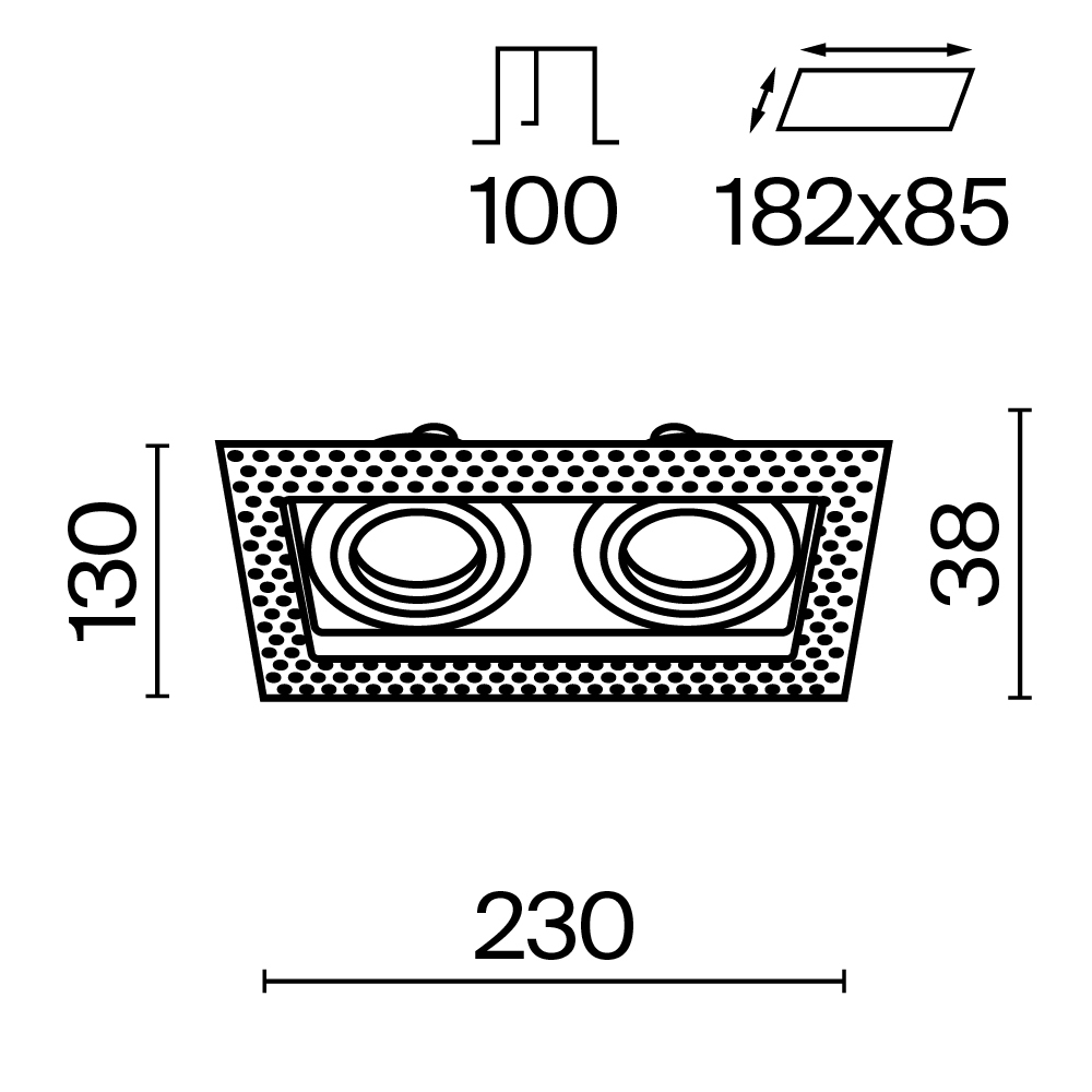 Встраиваемый светильник Technical DL003-02-W