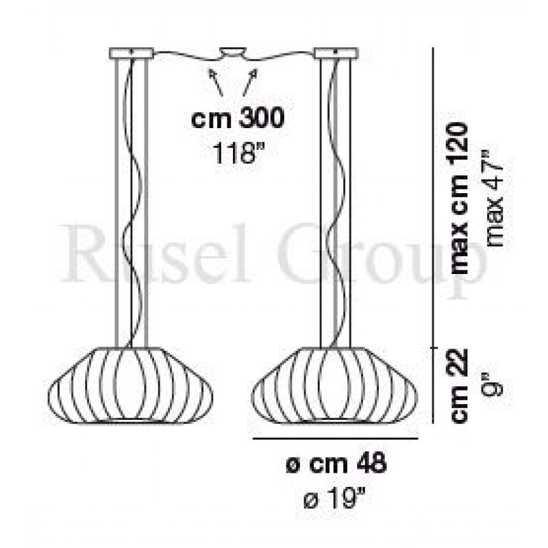 Подвесной светильник Vistosi DIAMANTE SP 50 D2