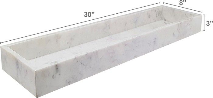 Поднос из белого мрамора Glasar 70674