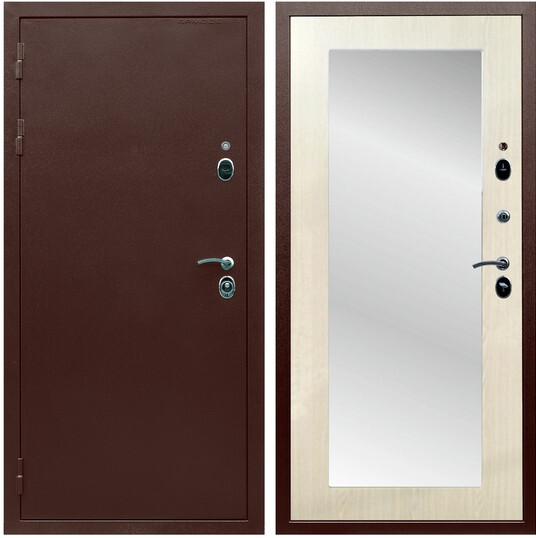 Дверь входная Graf Люкс ТП-70 Антик медь / МДФ 10 мм ФЛЗ пастораль Сандал белый