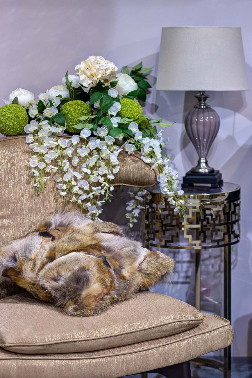 Лампа настольная (бежевый абажур) Garda Decor 22-86892