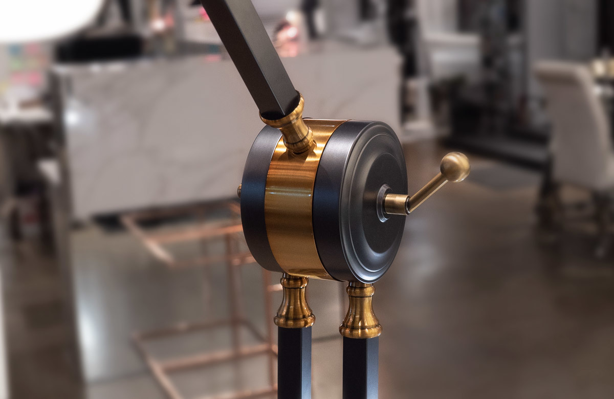 Торшер Delight Collection KM603F brass/black