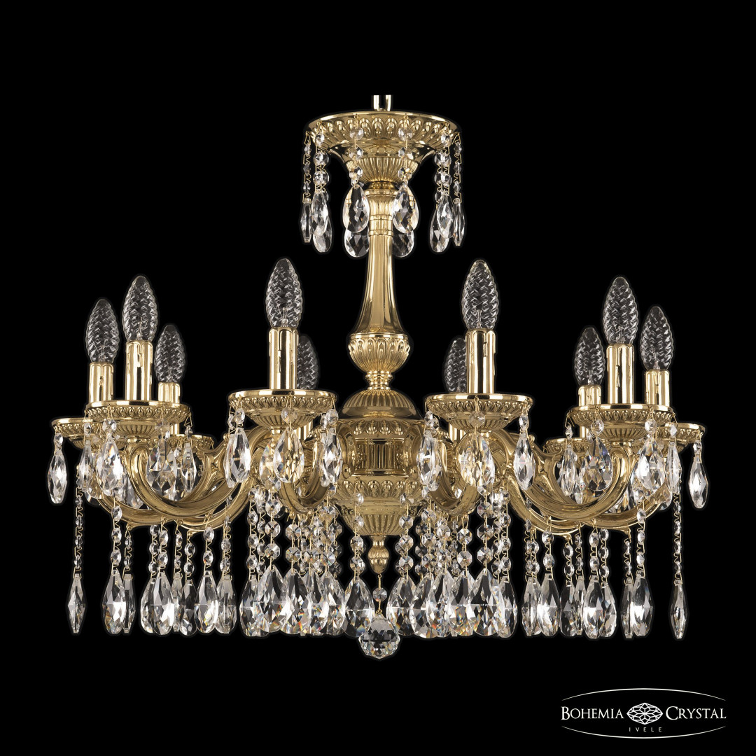 Люстра бронзовая с хрусталём 75101/10/210 A G