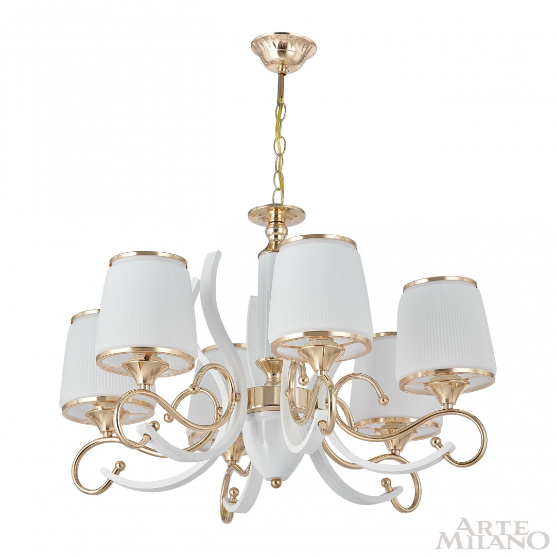Люстра подвесная с плафонами 303857/6 Wh/Gd Arte Milano