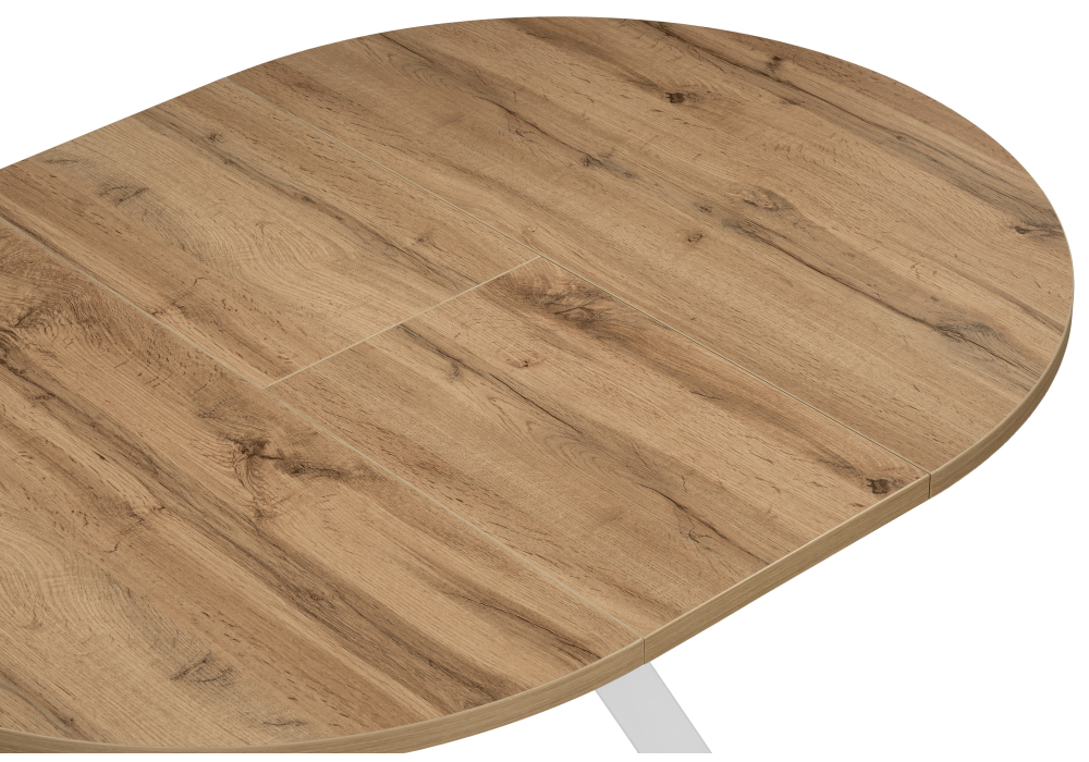 Стол деревянный Woodville Трейси 90(120)х90х76 дуб вотан / белый 533168