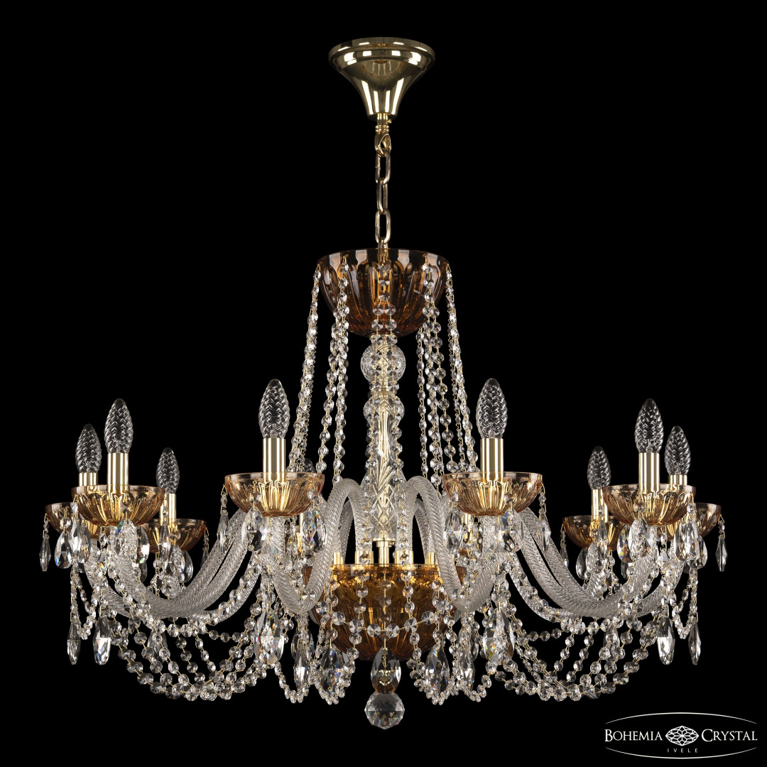 Люстра 5402/10/300 G Amber/M-1H Bohemia Ivele Crystal