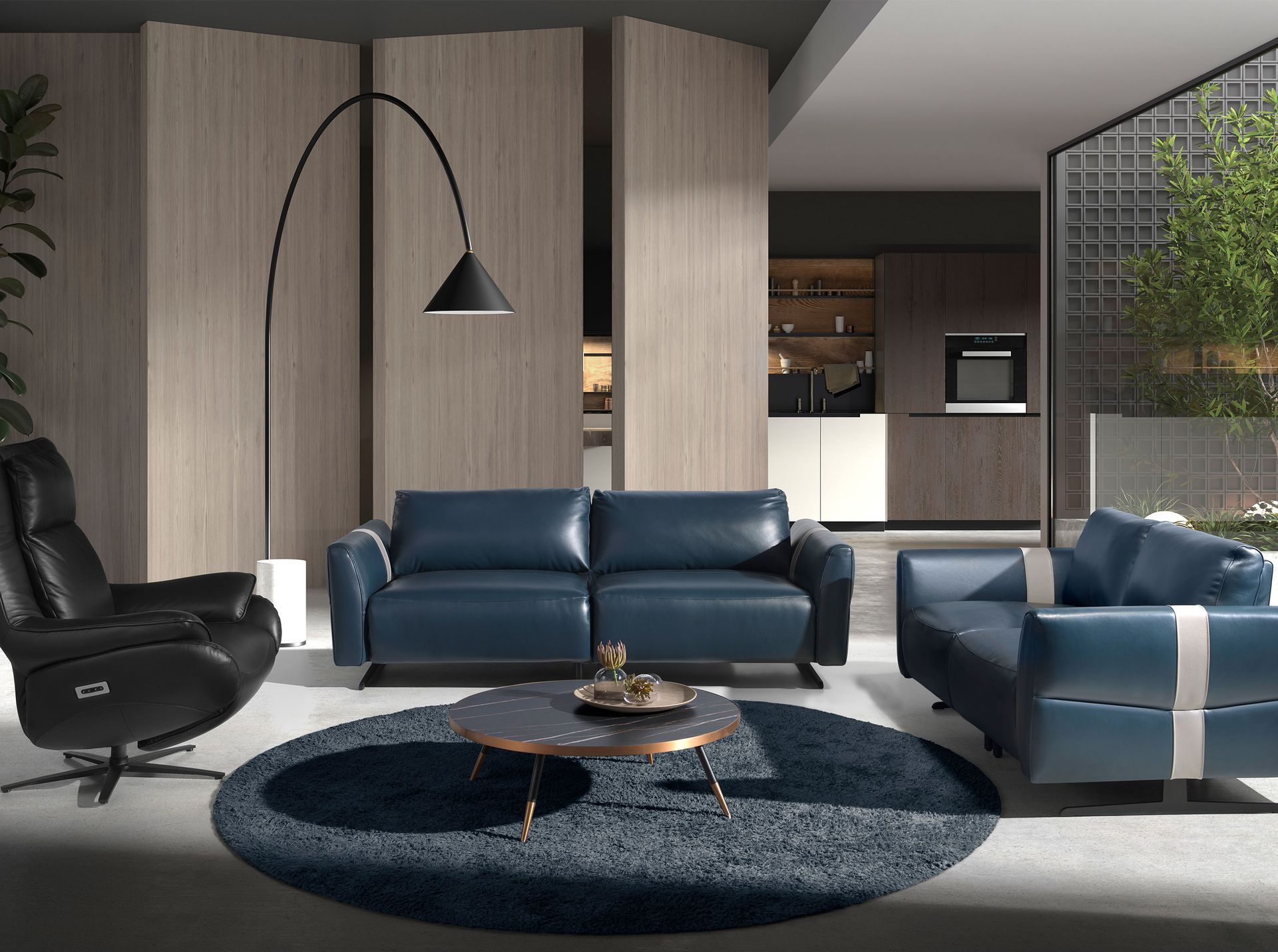 Круглый журнальный столик из стали и керамики CT1015-3AA /2068 Angel Cerda