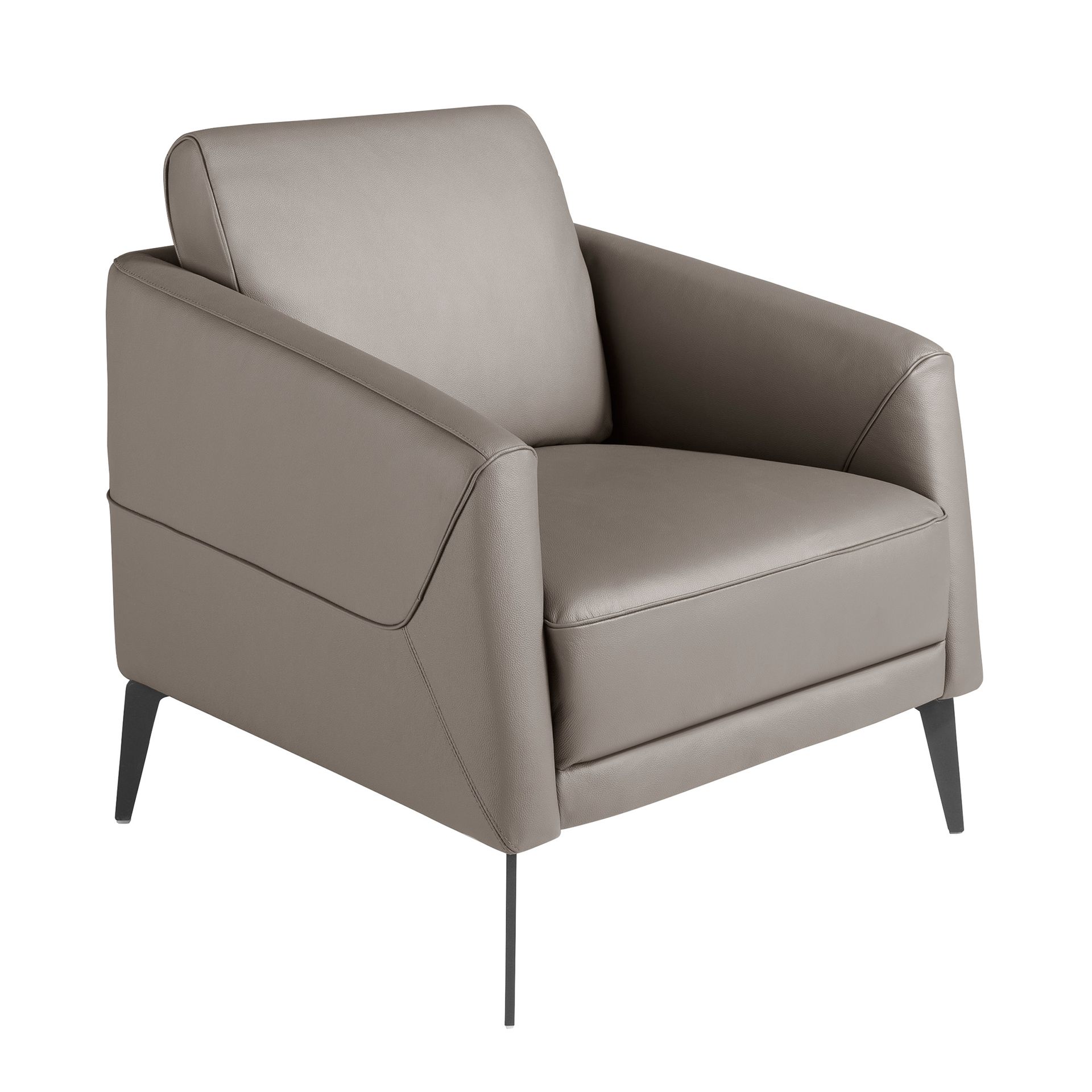 Кресло 5134/KF-A051-M9019 темно-серое кожаное Angel Cerda