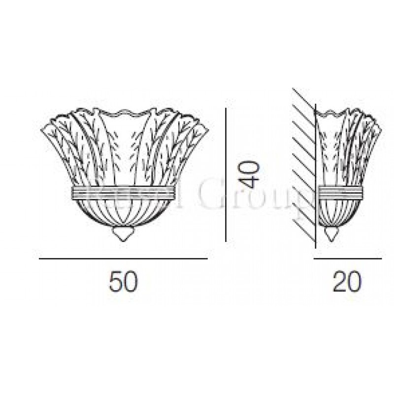 Настенный светильник Vistosi REDENTORE AP 7F P
