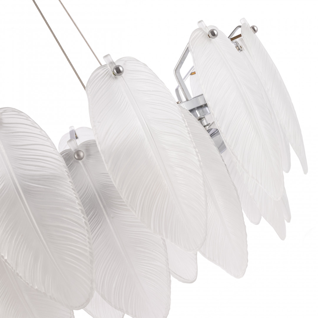 Люстра с плафоном в виде перьев 4653.D450.H240.E14.5 Ni Arte Milano