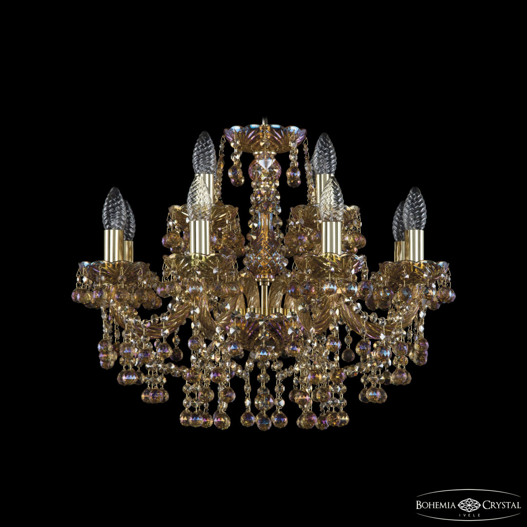 Люстра хрустальная 1409/8+4/195 G M777