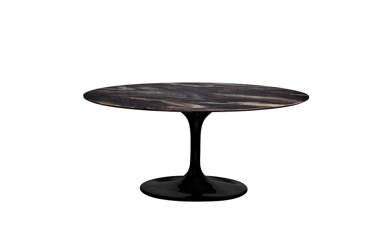 Стол обеденный овальный черный Garda Decor 33FS-DT3056-BL