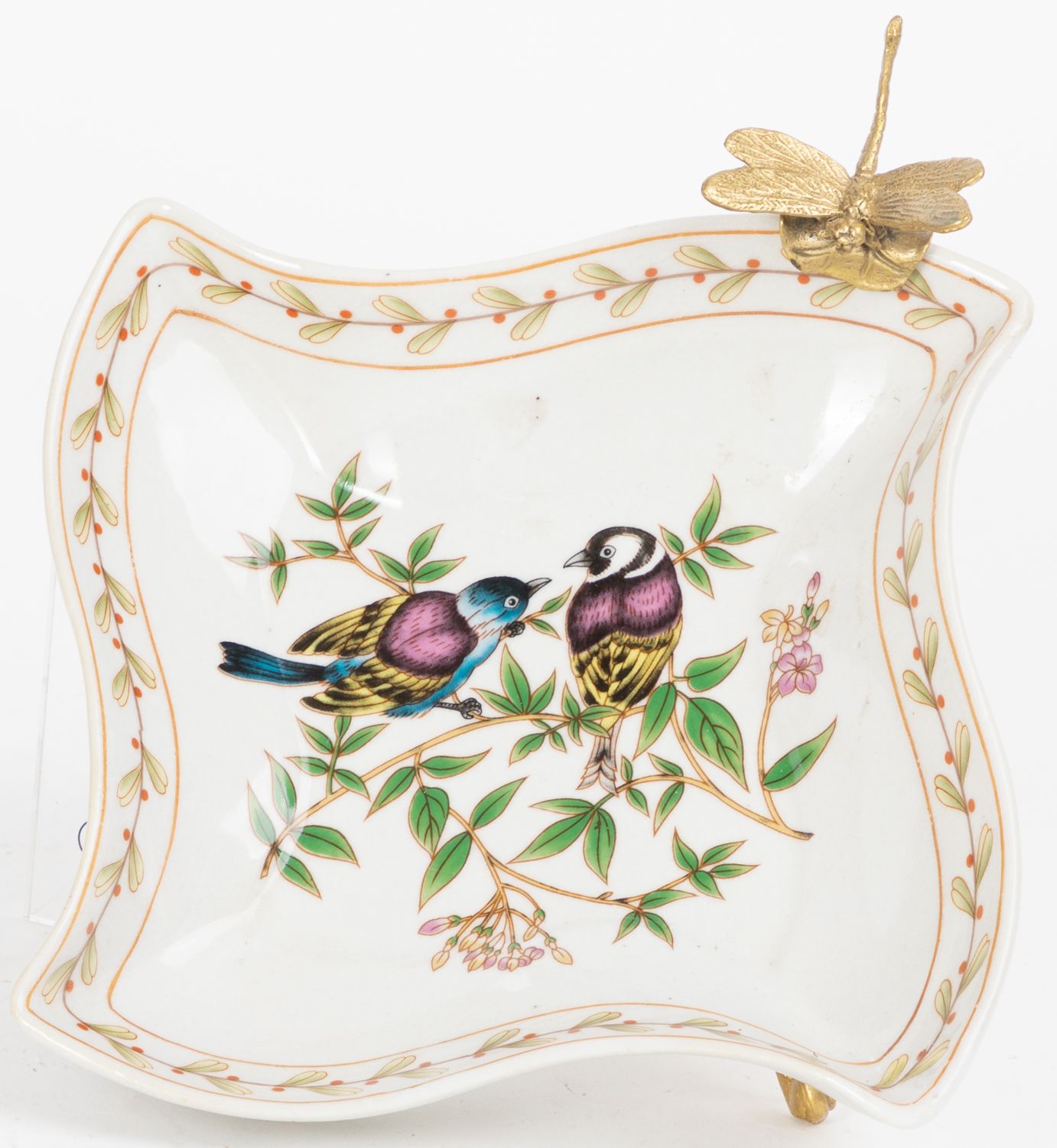 Блюдо со стрекозой Glasar C899HC/HX2219