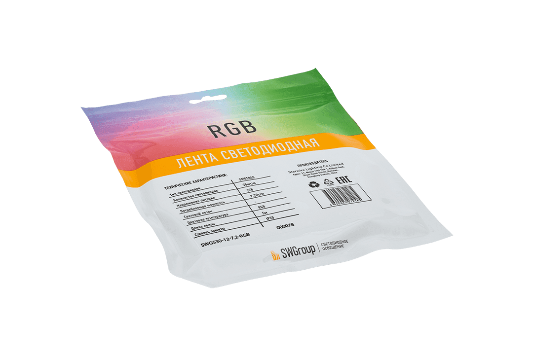 Лента светодиодная SWG SWG530-12-7.2-RGB-M