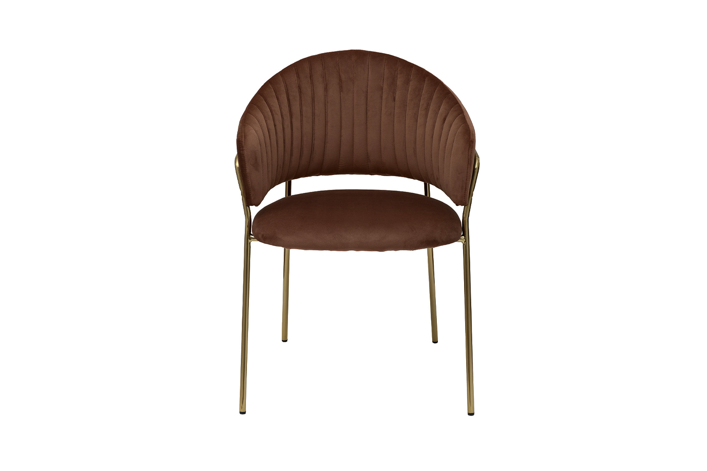 Стул обеденный велюровый коричневый Garda Decor 30C-12961