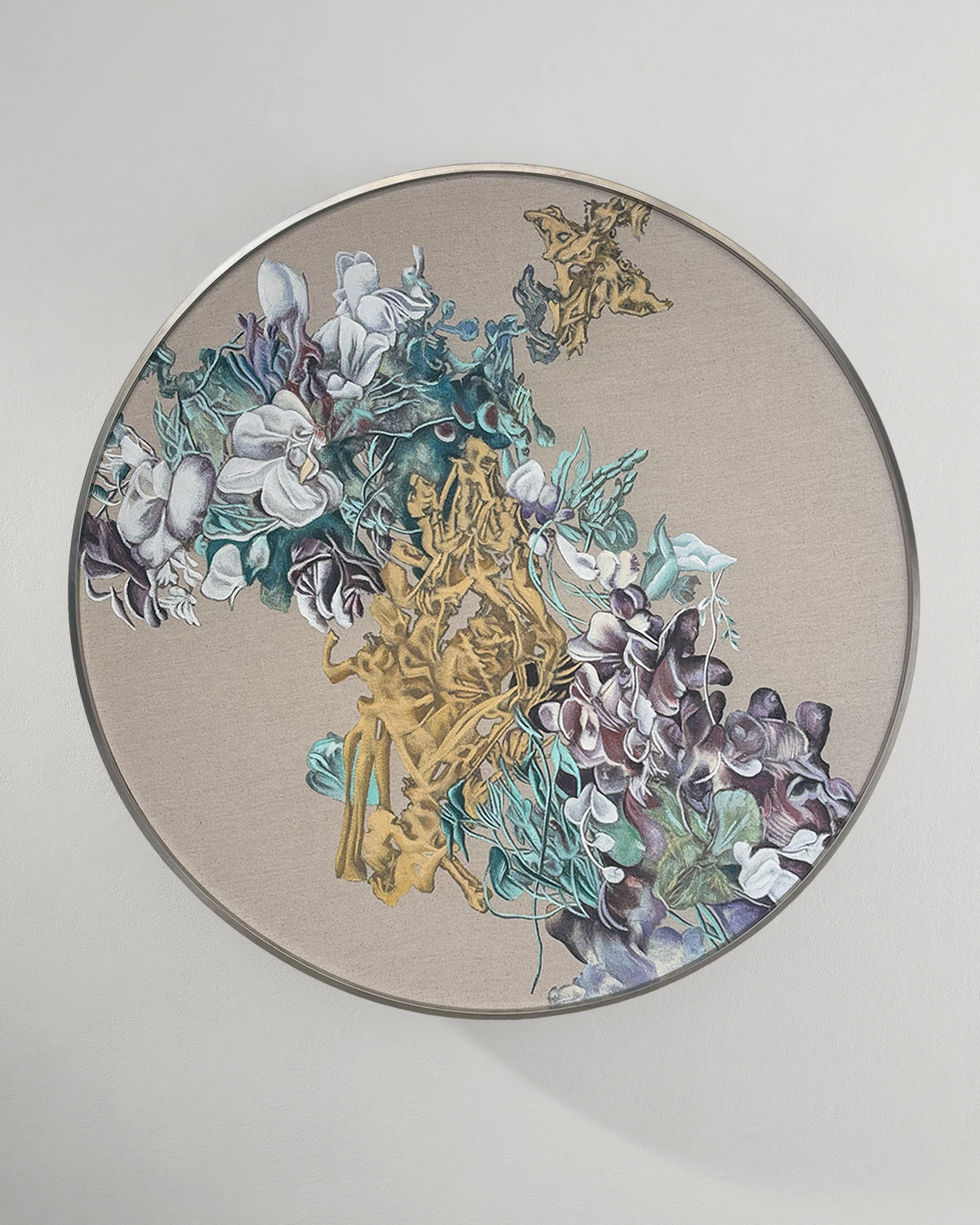 Круглая картина с росписью по ткани Икеда Louvre Home 20D0182