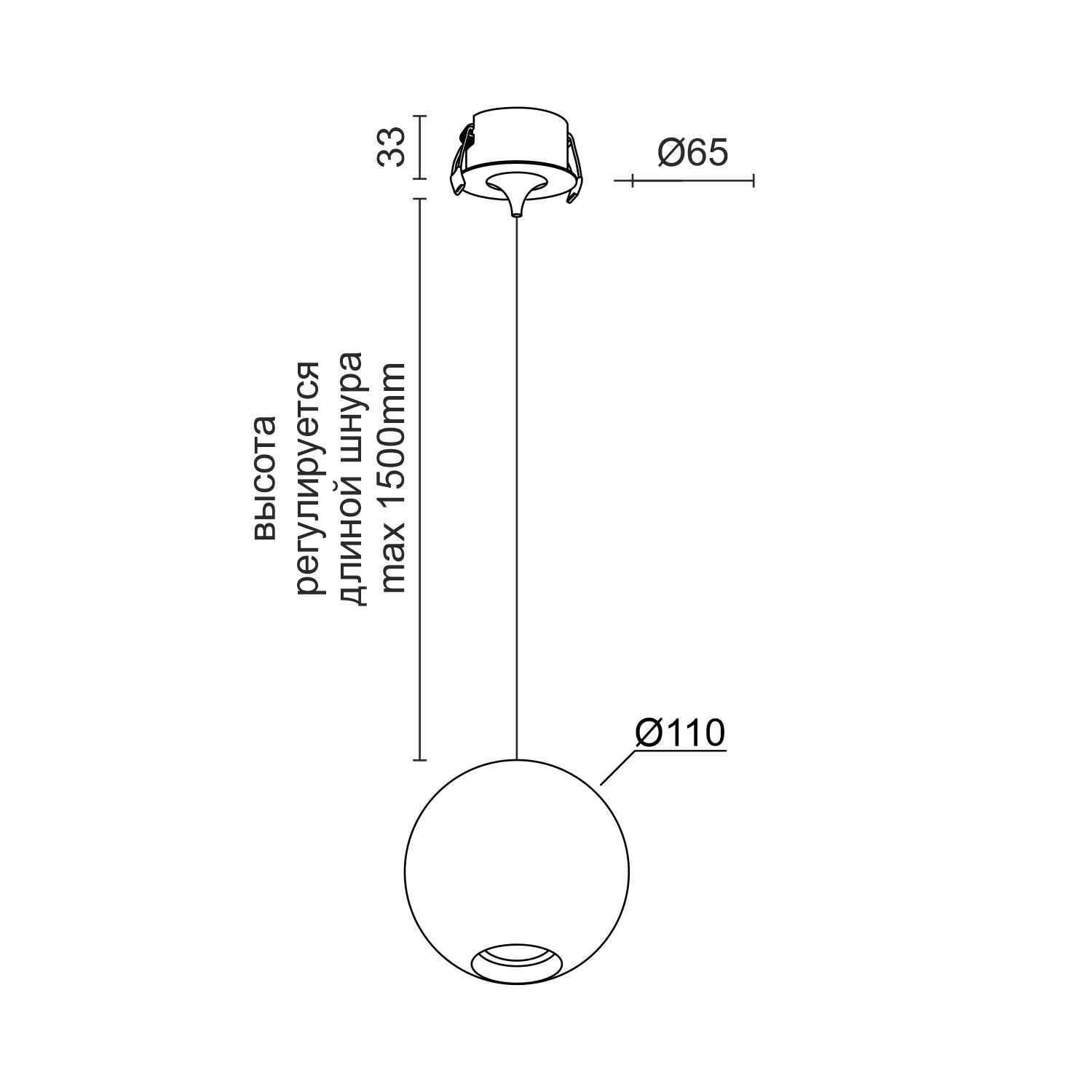 Подвесной (встраиваемый) светодиодный светильник Ledron SPACE R110 Basic Wooden Black