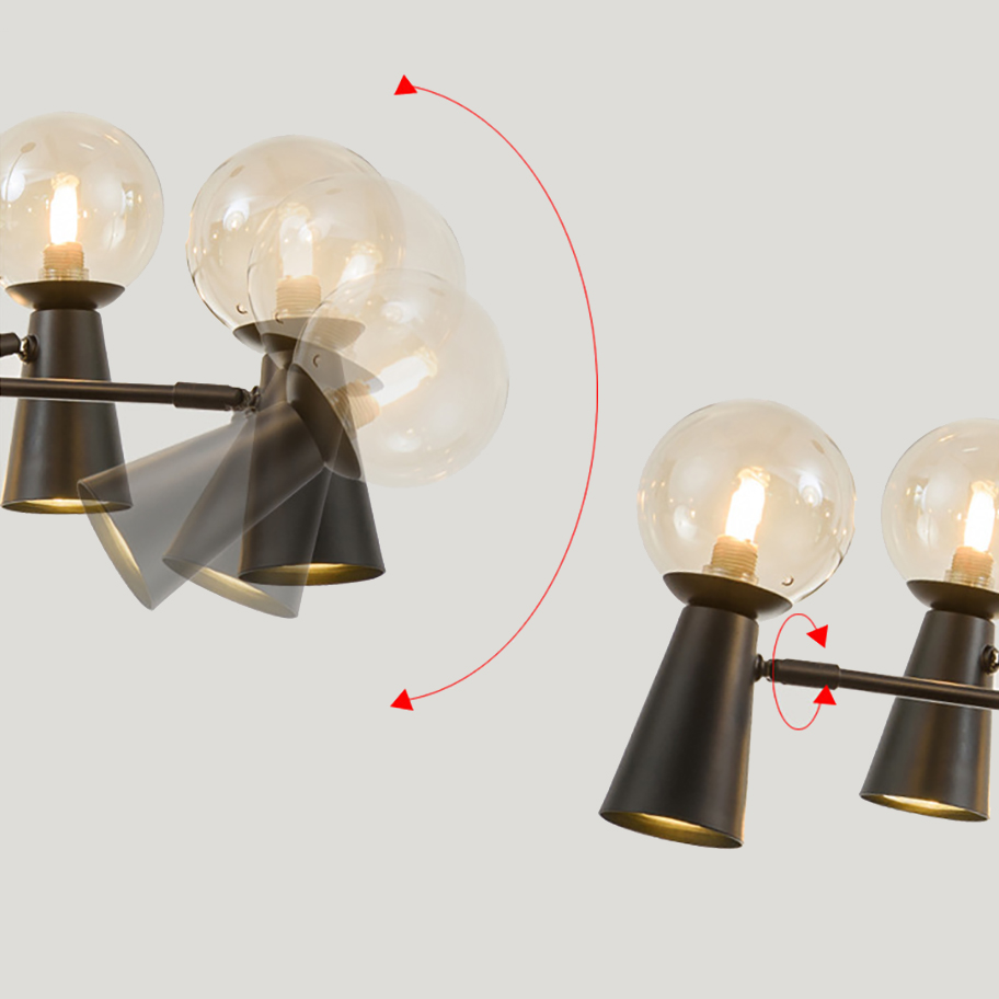 Потолочная люстра ABELINA L12 Black Grey by ImperiumLoft