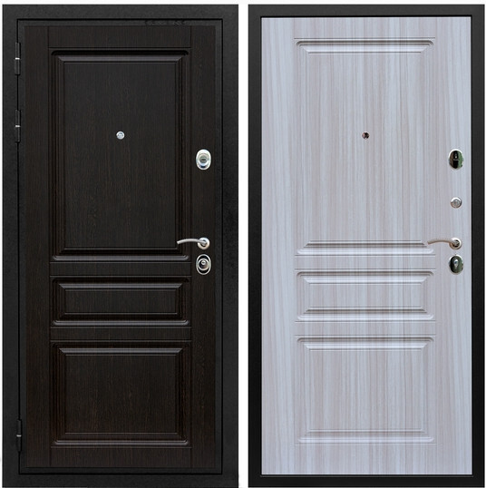 Дверь входная Graf Премиум-Н МДФ 16 мм ФЛ-243 Венге / МДФ 16 мм ФЛ-243 Сандал белый