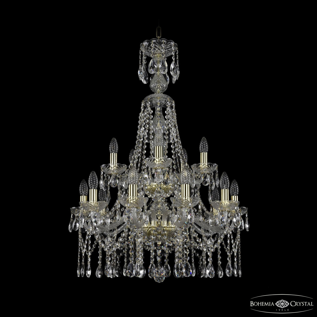 Люстра хрустальная 1413/10+5/220/XL-92/2d G