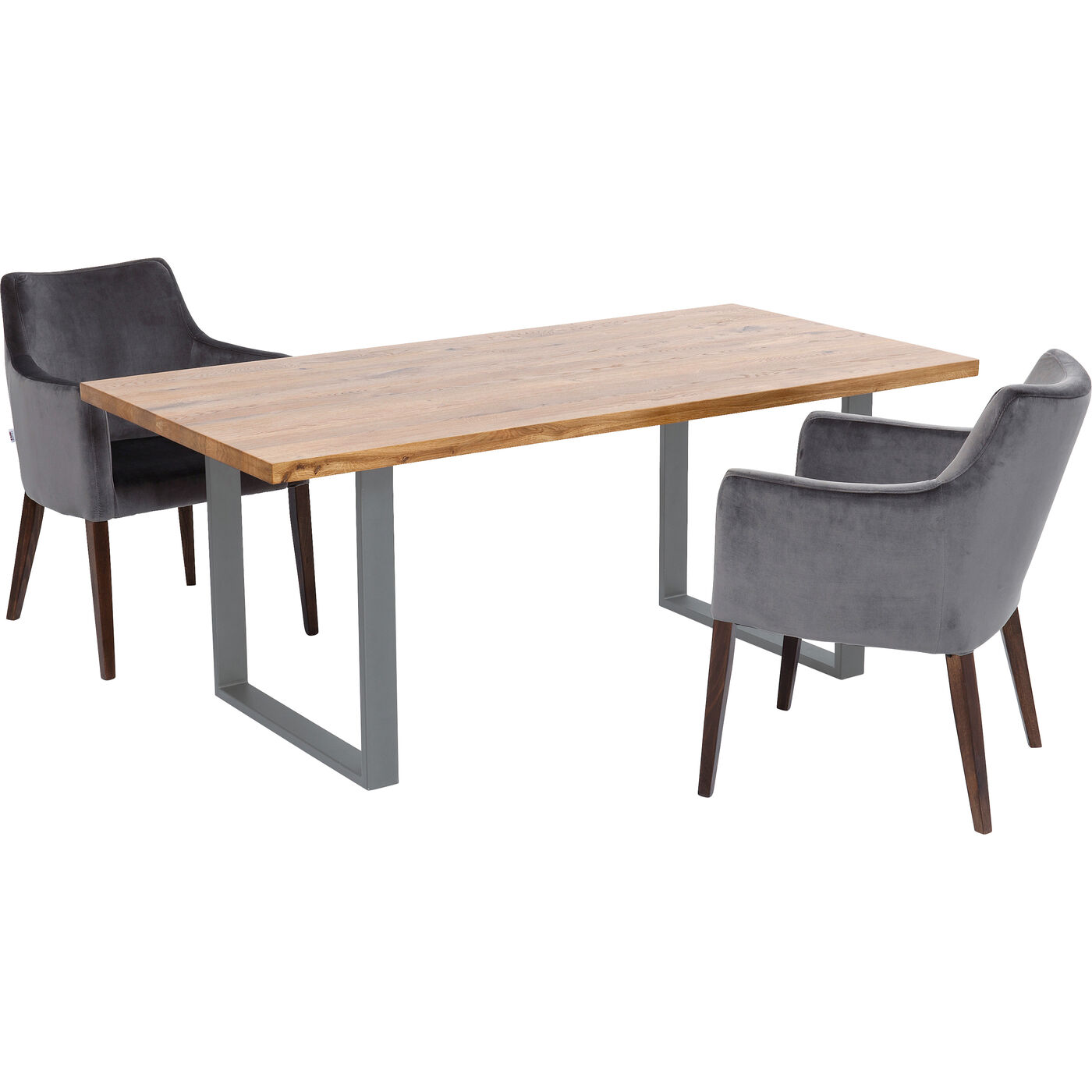 Стол Jackie Oak GK Crude Steel 200x100 см KARE 84524