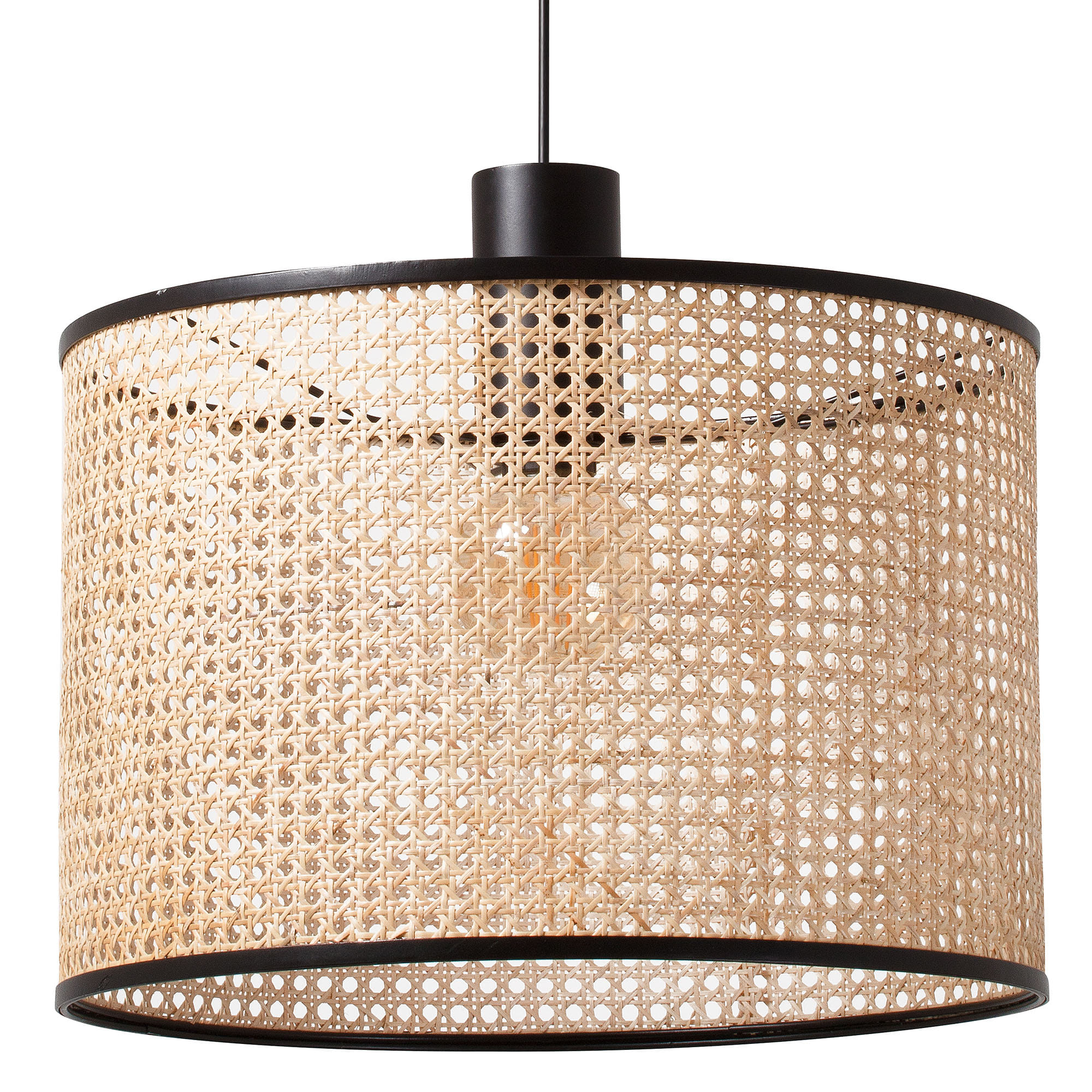 Люстра Mambo Simple черный/ротанг ø450 Faro