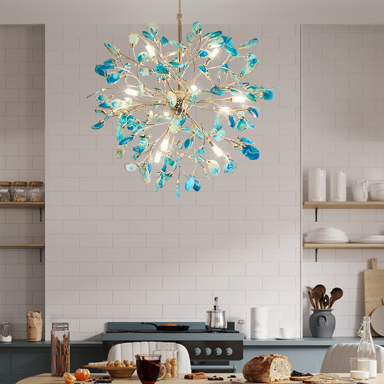 Потолочная люстра AGATE 8 L12 Blue by ImperiumLoft