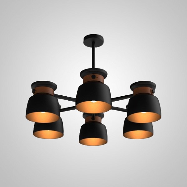Люстра на штанге LOOP L6 Black by ImperiumLoft