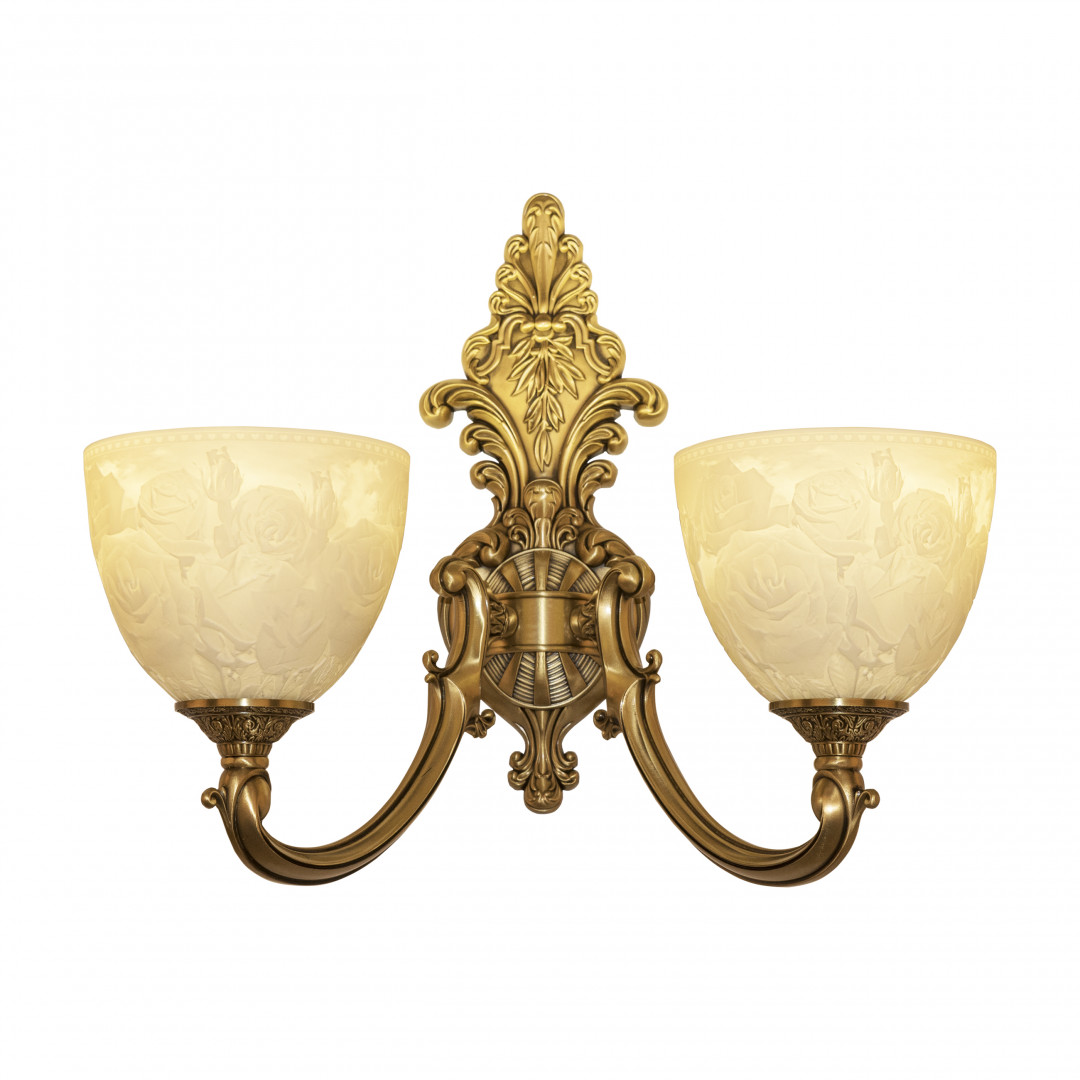 Бра бронзовые с хрусталём 7209B14/2/175 FP P1 U Rose