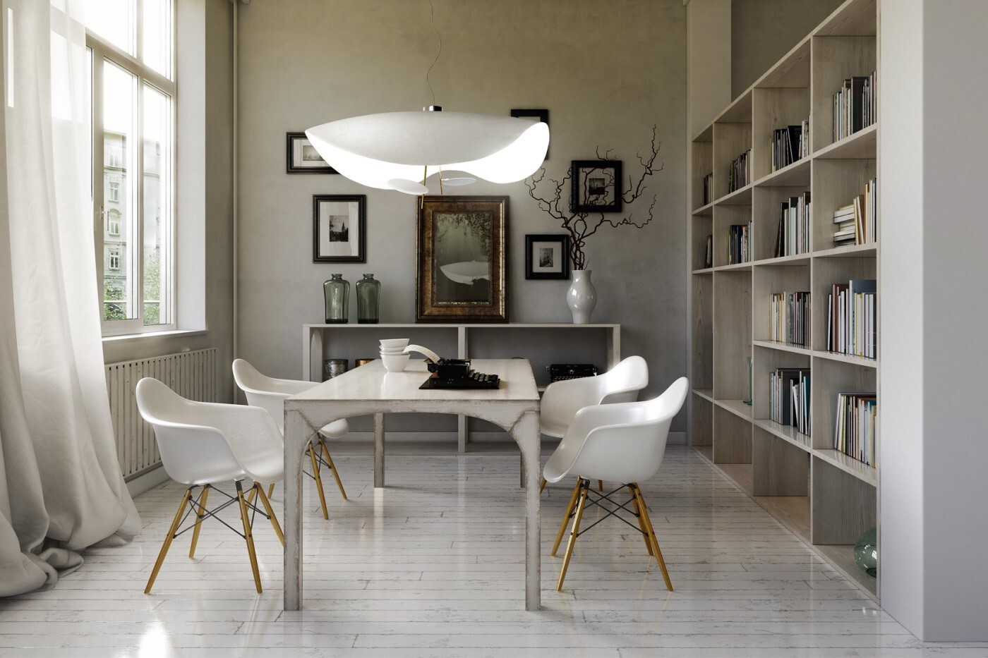 Подвесной светильник Catellani & Smith Lederam Manta S2 white/gold